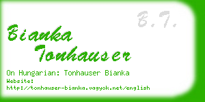 bianka tonhauser business card